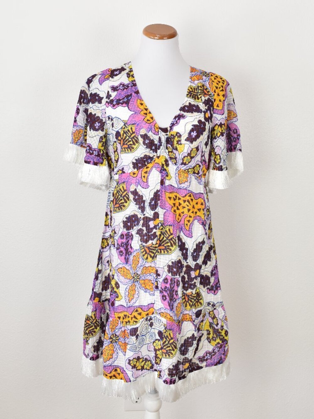 Marie Oliver Octavia Mini Fringe Dress - 8